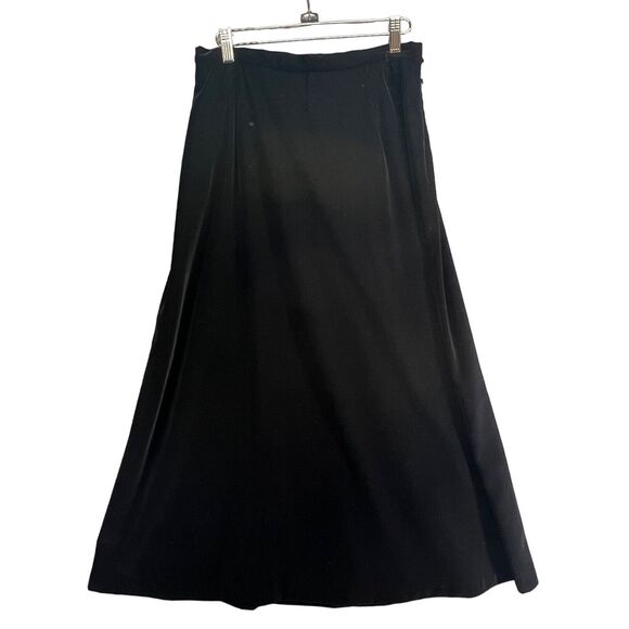 Susan Bristol Vintage Skirt Womens 10 Black Velvet Evening Dark Fairy Whimsigoth - Picture 1 of 11